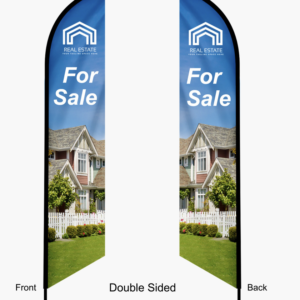 Double-sided Custom Feather Angled Flag